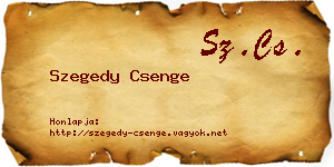 Szegedy Csenge névjegykártya